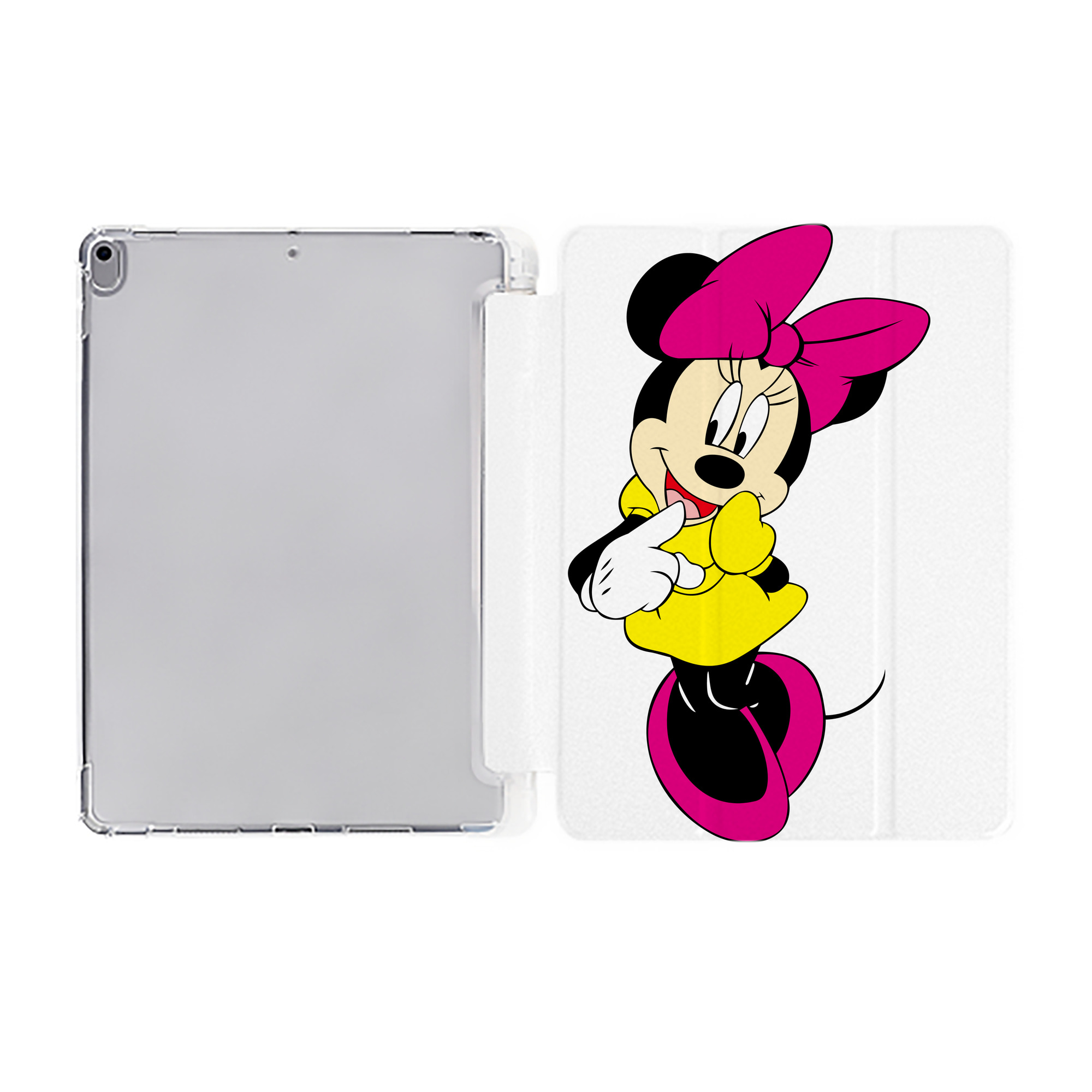 （画像用） ミッキーマウス Mickey Mouse IPad ケース ペン収納付き 三つ折りスタンド PUレザー×シリコン 対応機種9.5/10.5/10.9インチ